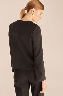 Mod Suiting Blouse | Black