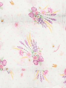 Girls | Muslin Print Kaftan | White/Wisteria
