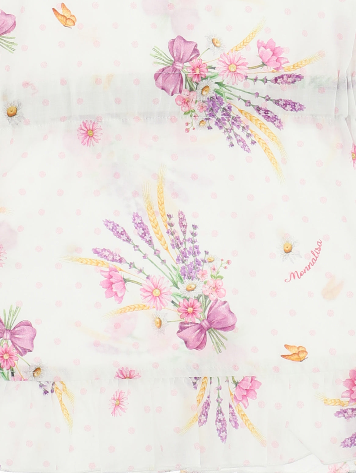 Girls | Muslin Print Kaftan | White/Wisteria