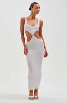 Augusta Midi Dress - White - Ronny Kobo