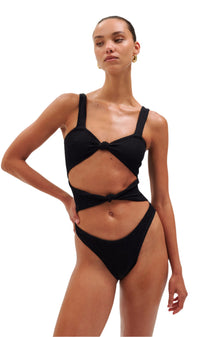 Corset Knot One Piece | Black