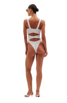 Corset Knot One Piece | White