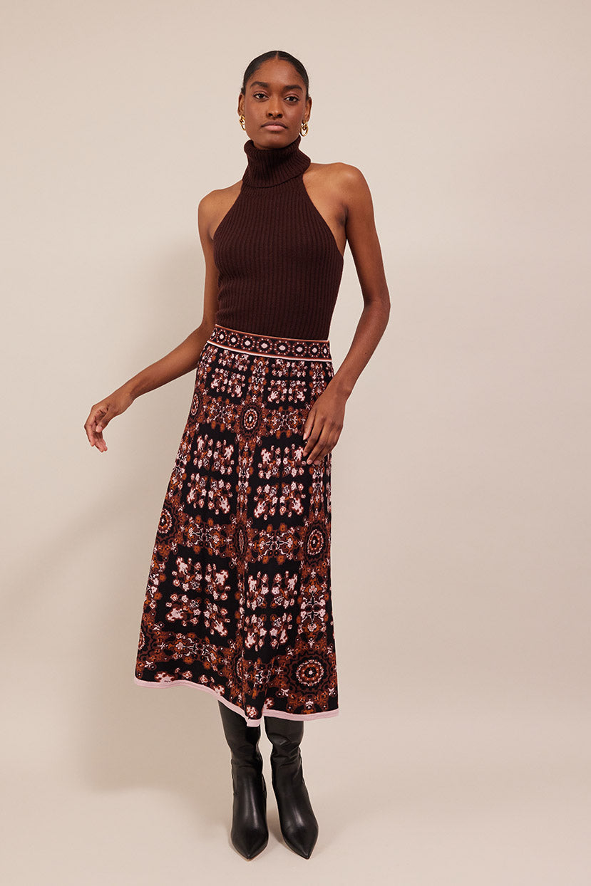 Sandrine Skirt | Black Rita Tile