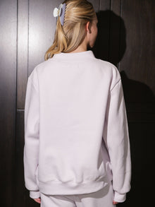 Varsity Mockneck | Lilac/White