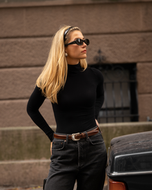 No. 8 Belt | Tobacco-Silver