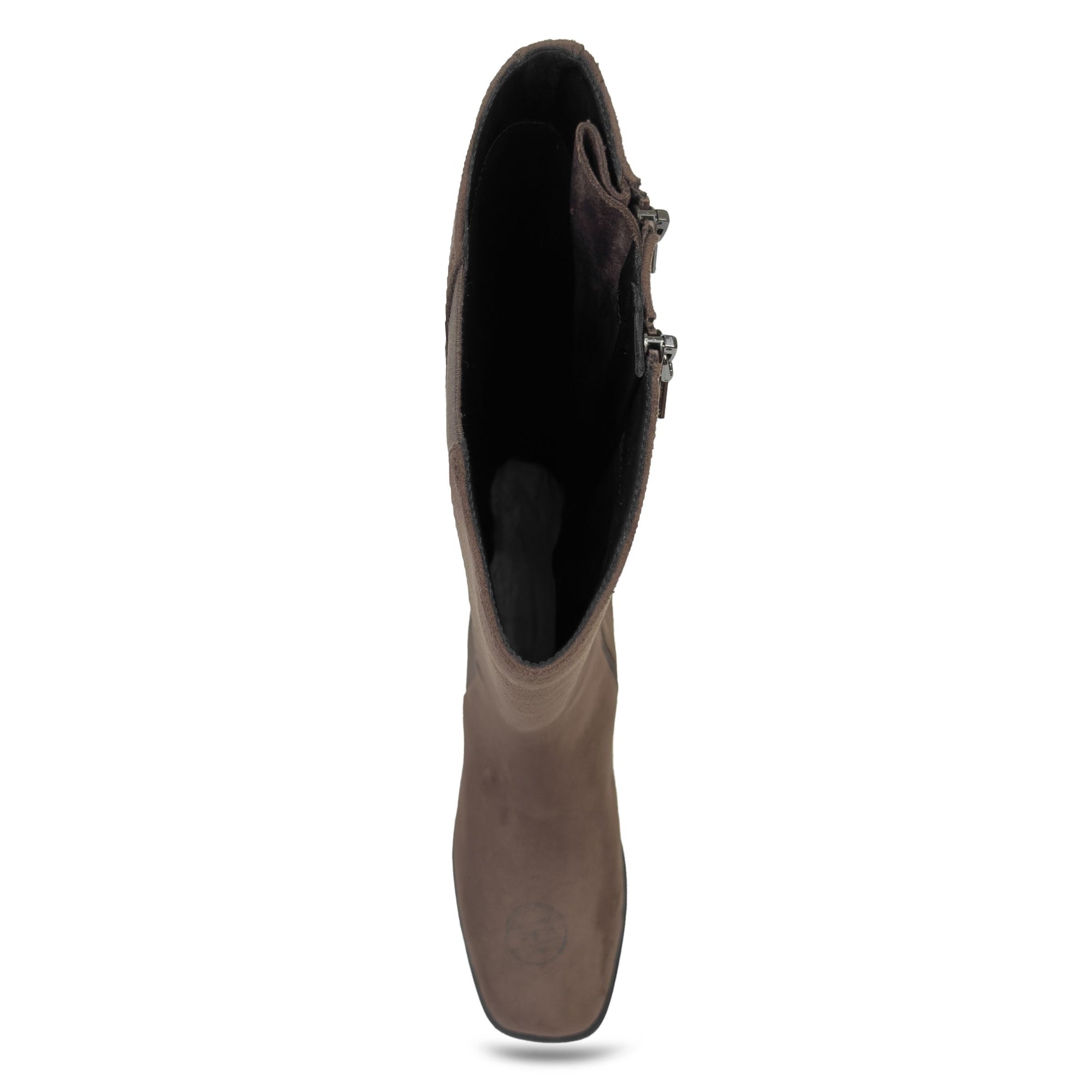 Daria Boot Low Block Heel | Java Faux Suede