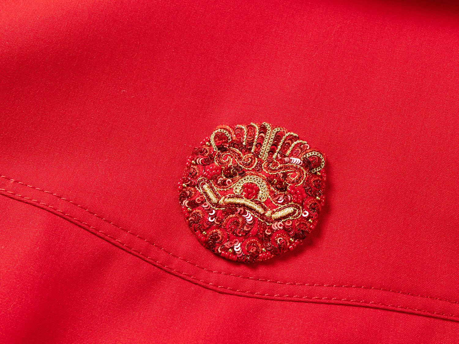 Waist Belted Short Trench Coat | Red