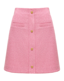 Tweed Parisian-Style Skirt | Pink