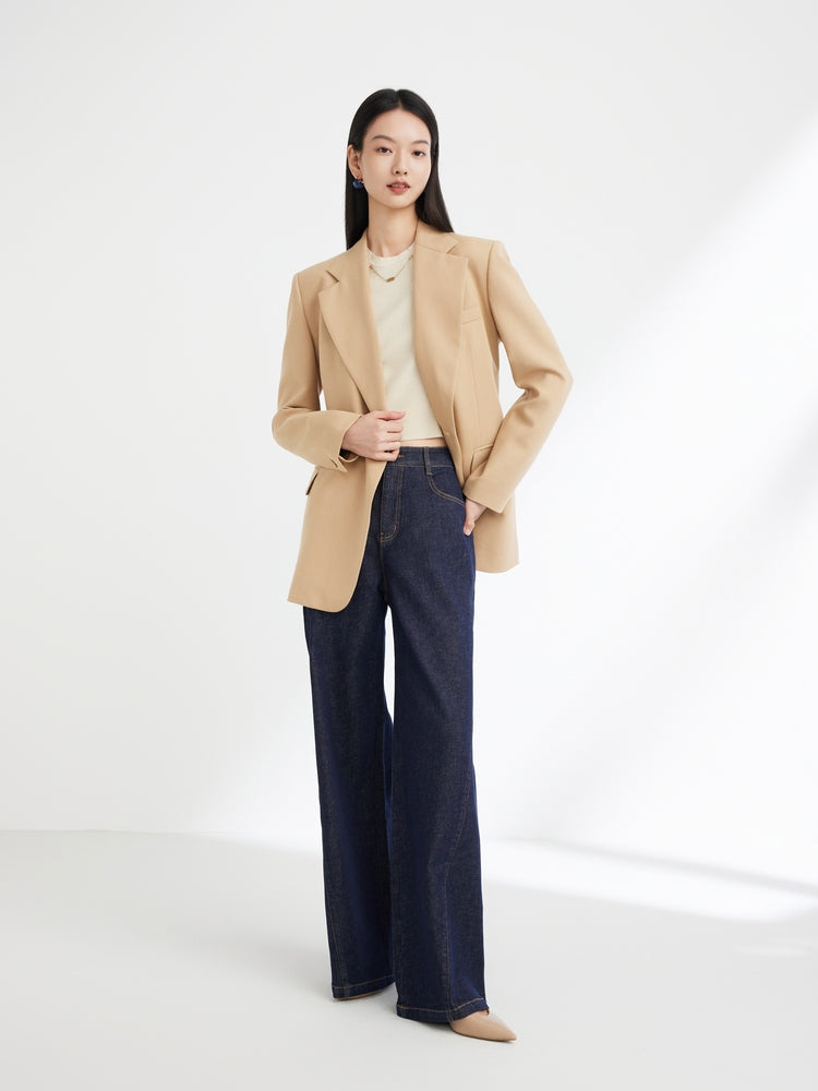 Wide-Leg Jeans | Navy