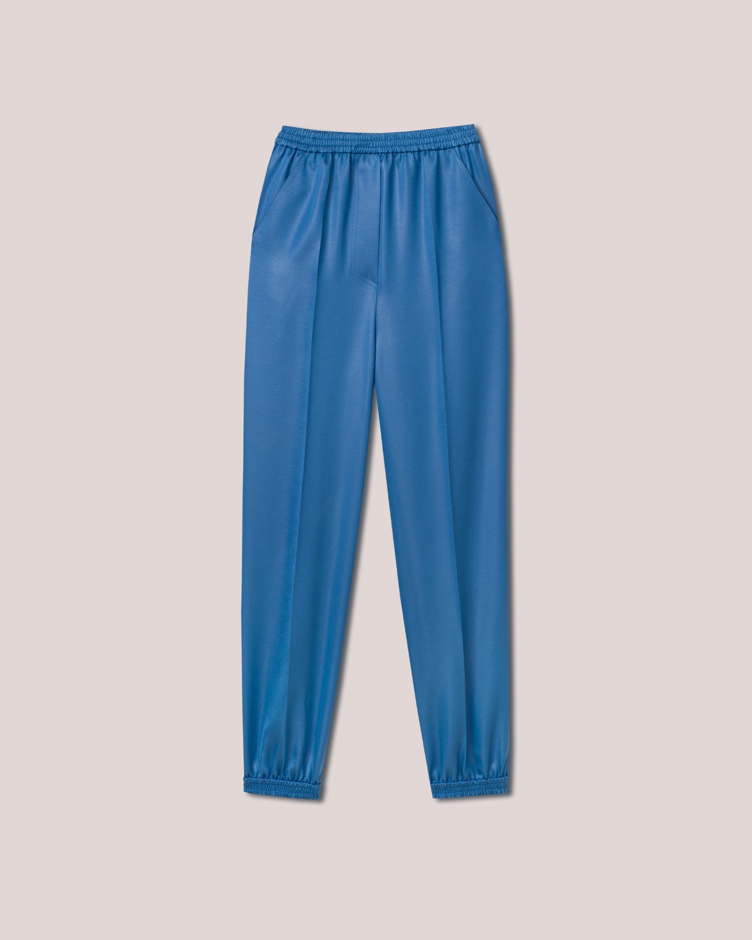 Womens | Jolien Glossy Satin Tapered Pants | Blue Ss22