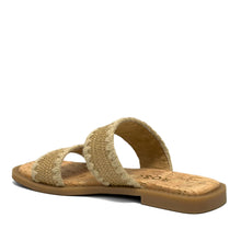 Centro Sandal Flat | Natural Raffia Elastic
