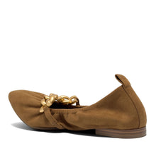 Amina Dress Flat | Tobacco Faux Suede