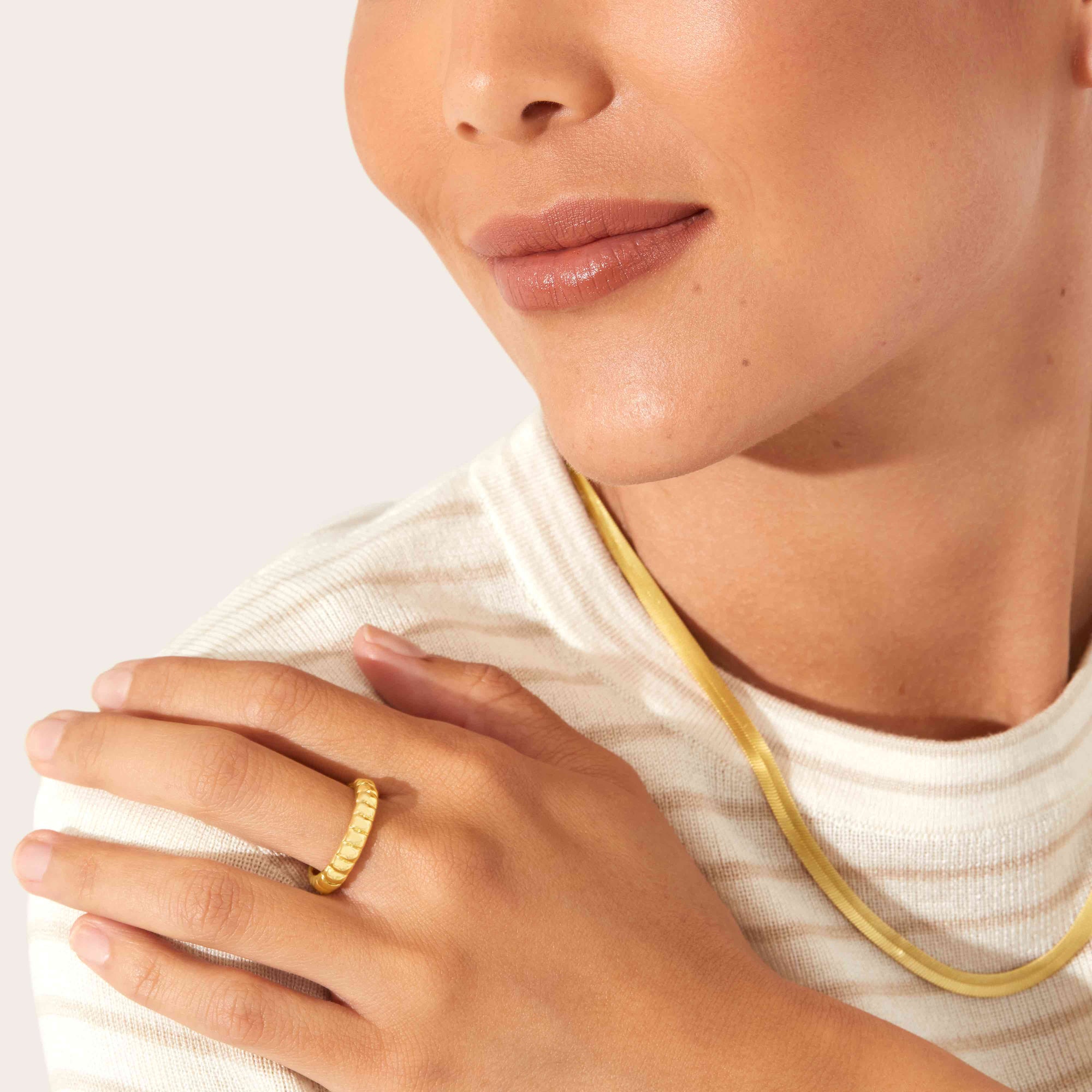 Womens | Aurelia Slim Ring | 18K Solid Yellow Gold