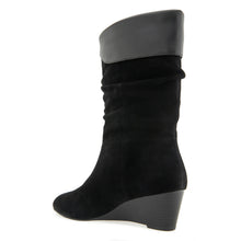 Carmela | Black Suede/Soft Nappa Leather