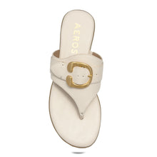 Glitz Sandal Flat | Eggnog Faux Nappa