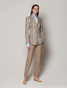 Women | Seamed Waist Jacket | Tan Multi