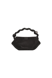 Satin Strass Mini Bou Bag | Black