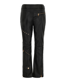 Versace | Zipper Detailed Leather Pants