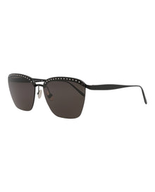 Alaia Square Metal Sunglasses | Black