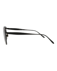 Alaia Square Metal Sunglasses | Black