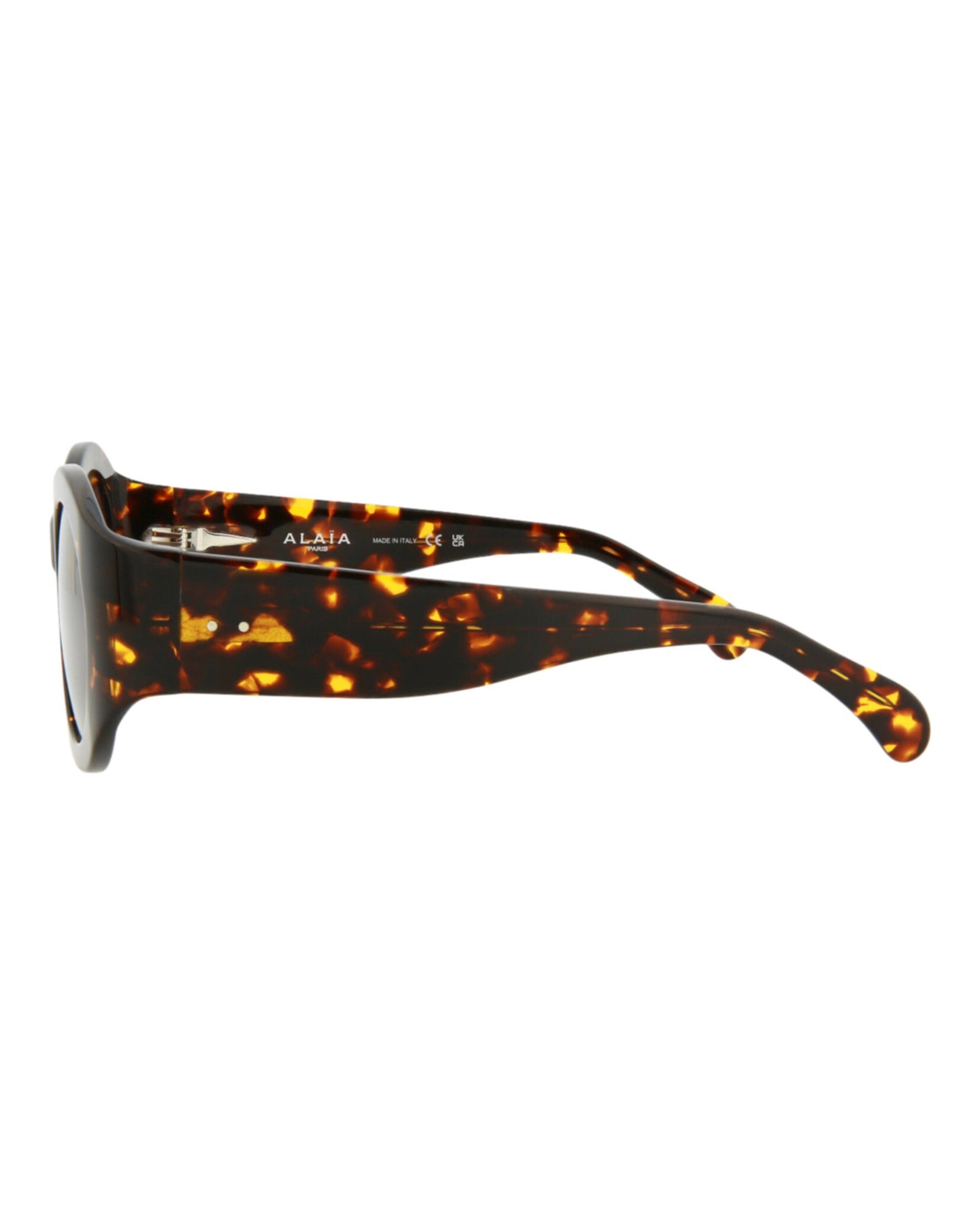 Alaia Round Acetate Sunglasses | Havana