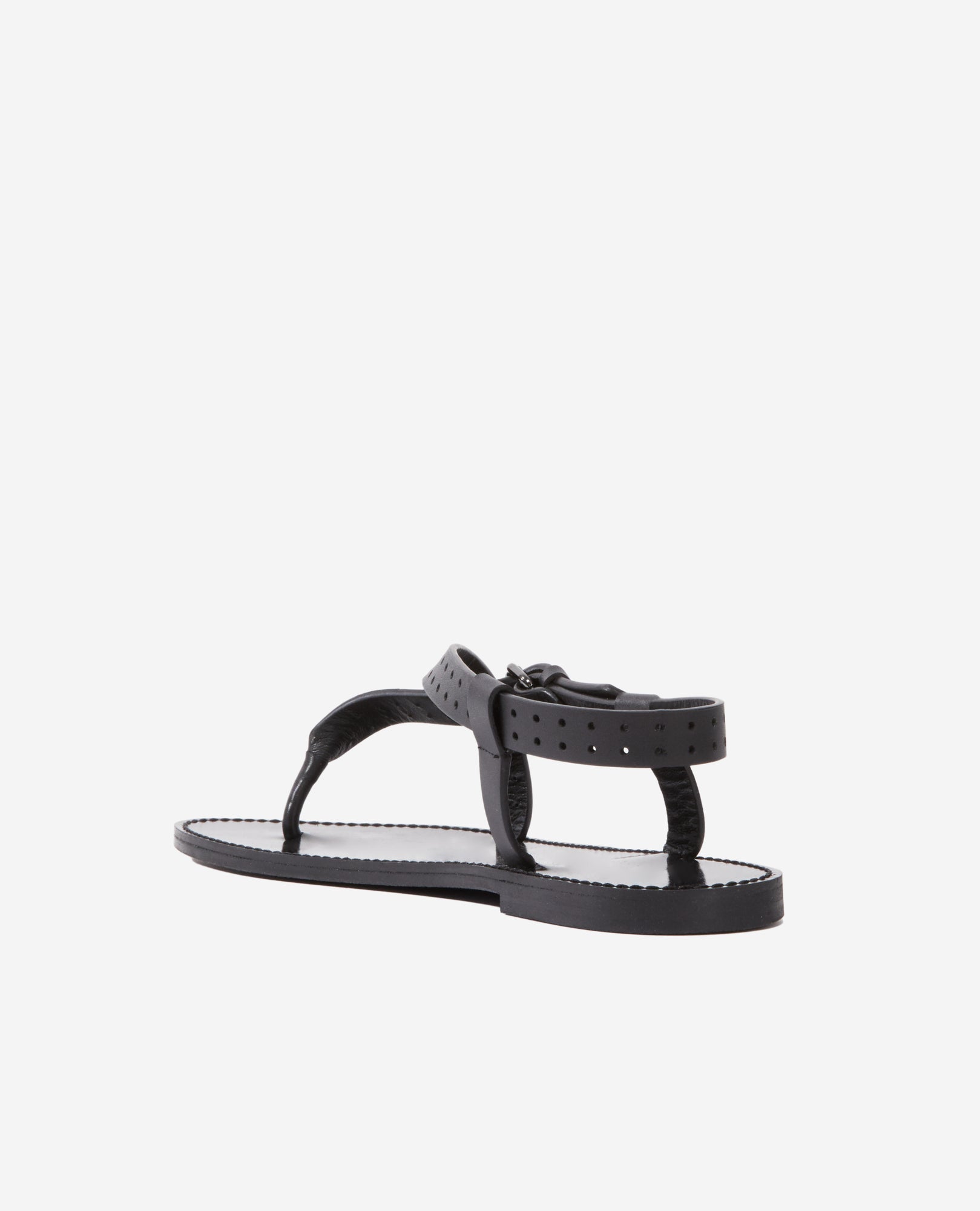 Sandals In Perforated Leather | Women | Black