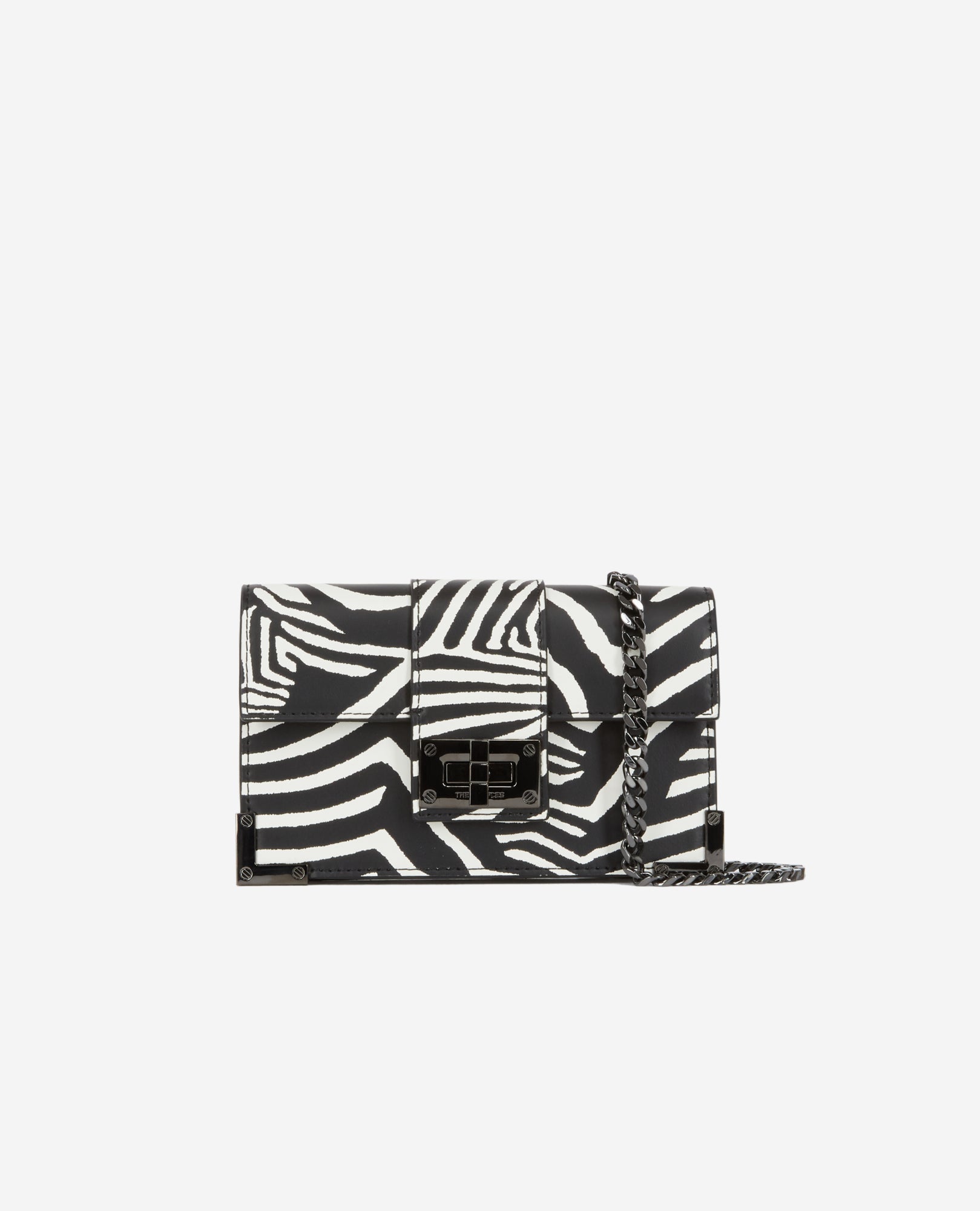 Small Emily Zebra-Print Clutch Bag | Women | Black x White