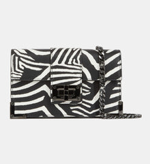 Small Emily Zebra-Print Clutch Bag | Women | Black x White