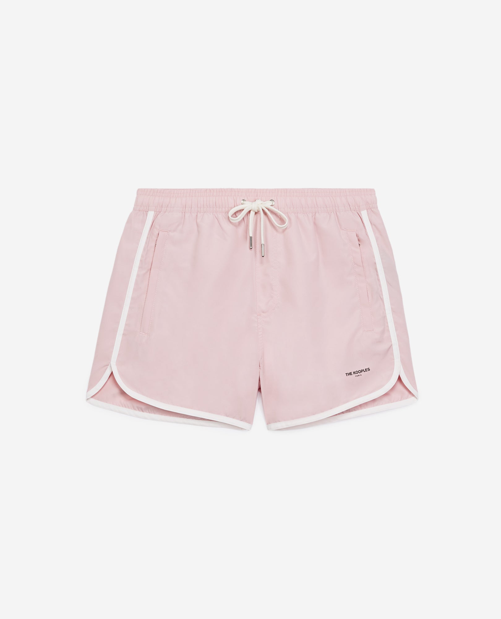 Swim Shorts With White Bands | Women | Light Pink