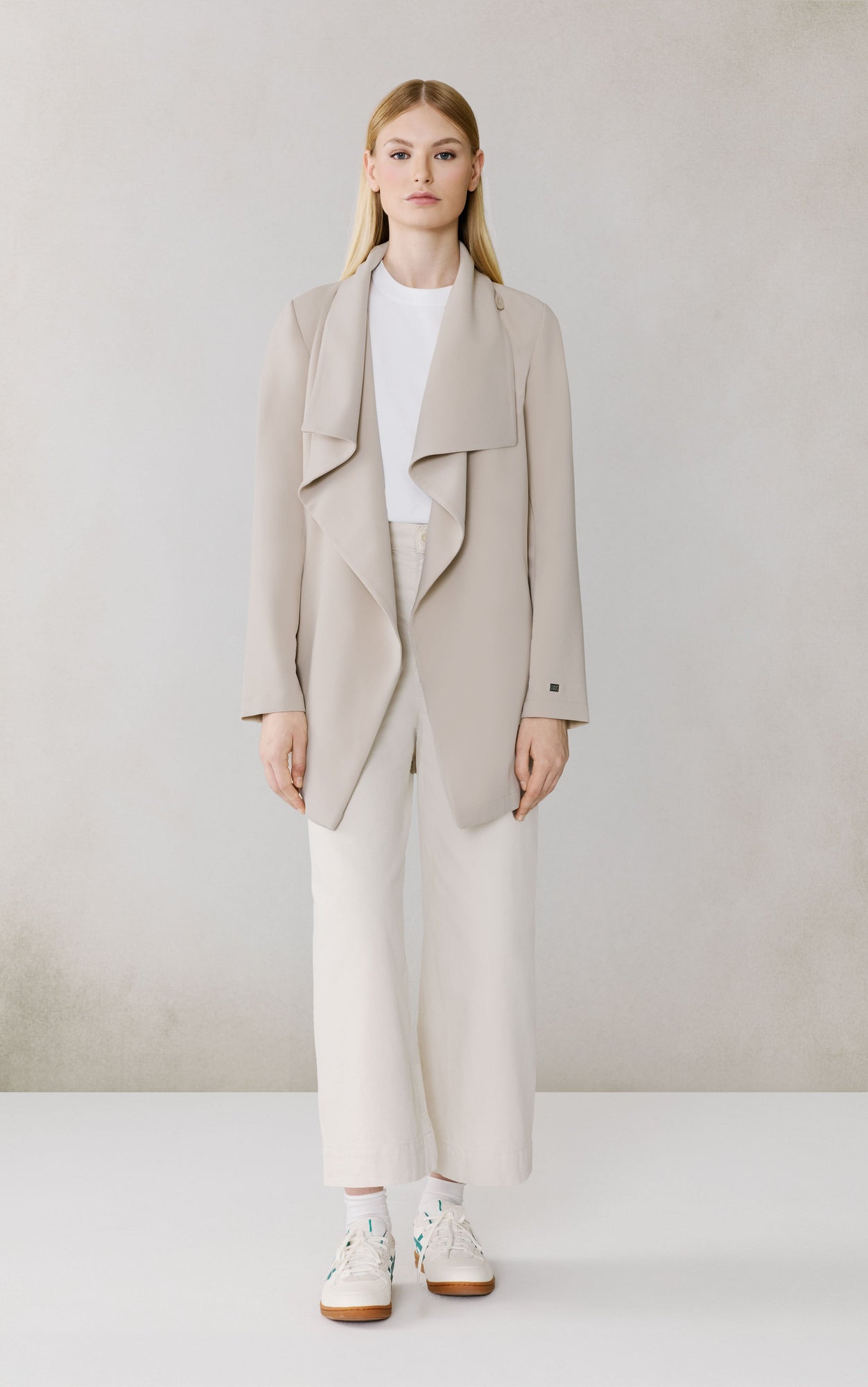 Alondra Soft Drape Trench | Mist