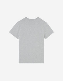 Mens | Fox Head Patch Short-Sleeve Classic Cotton Tee-Shirt | Grey Melange