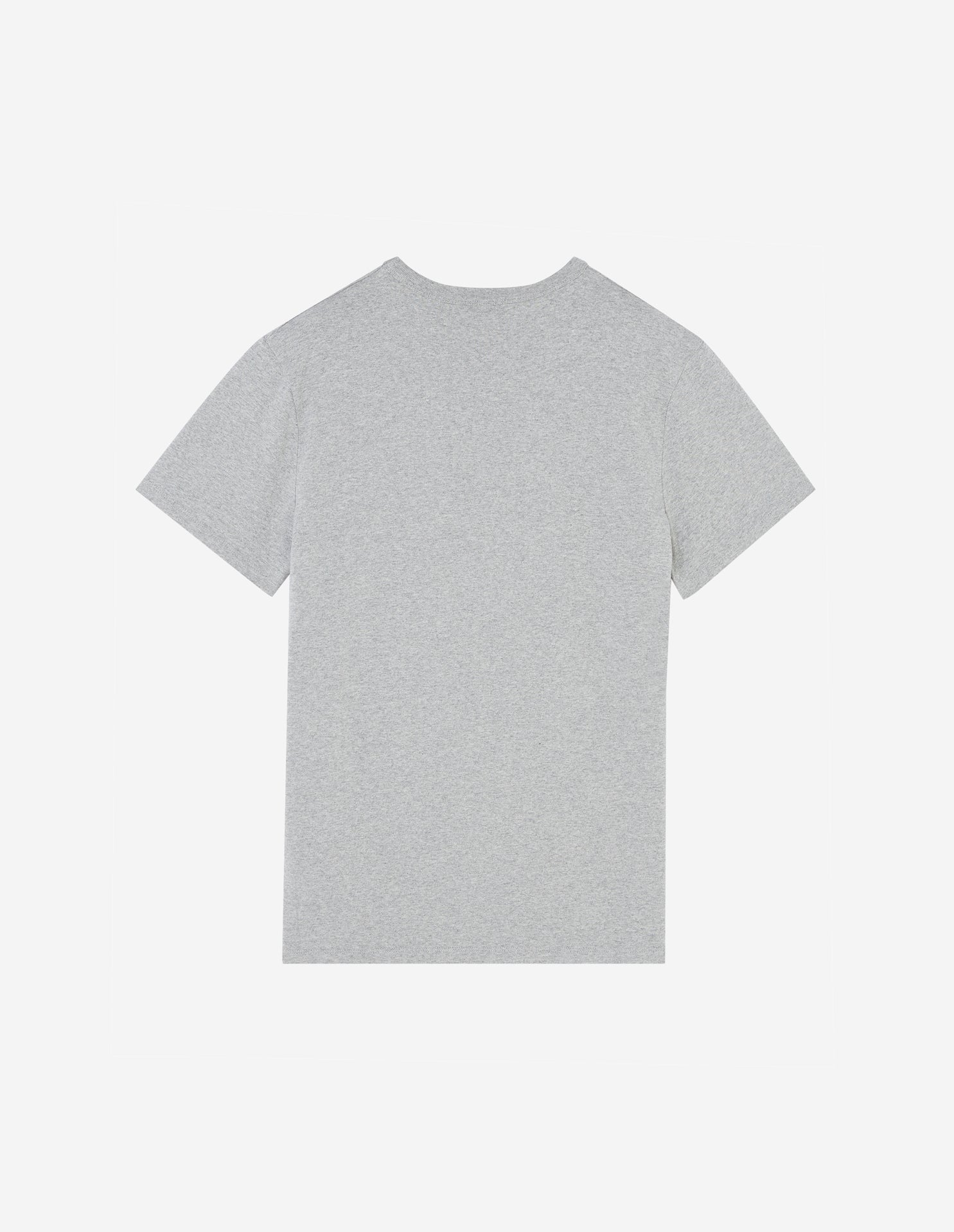 Mens | Fox Head Patch Short-Sleeve Classic Cotton Tee-Shirt | Grey Melange