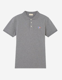 Mens | Tricolor Fox Patch Classic Polo | Grey Melange