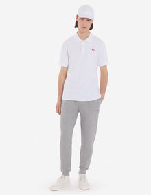 Mens | Tricolor Fox Patch Classic Polo | White