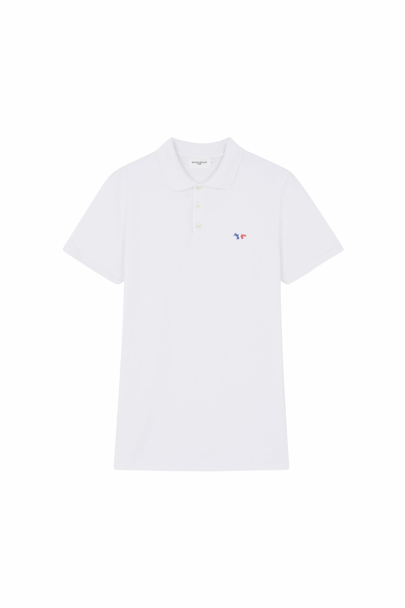 Mens | Tricolor Fox Patch Classic Polo | White