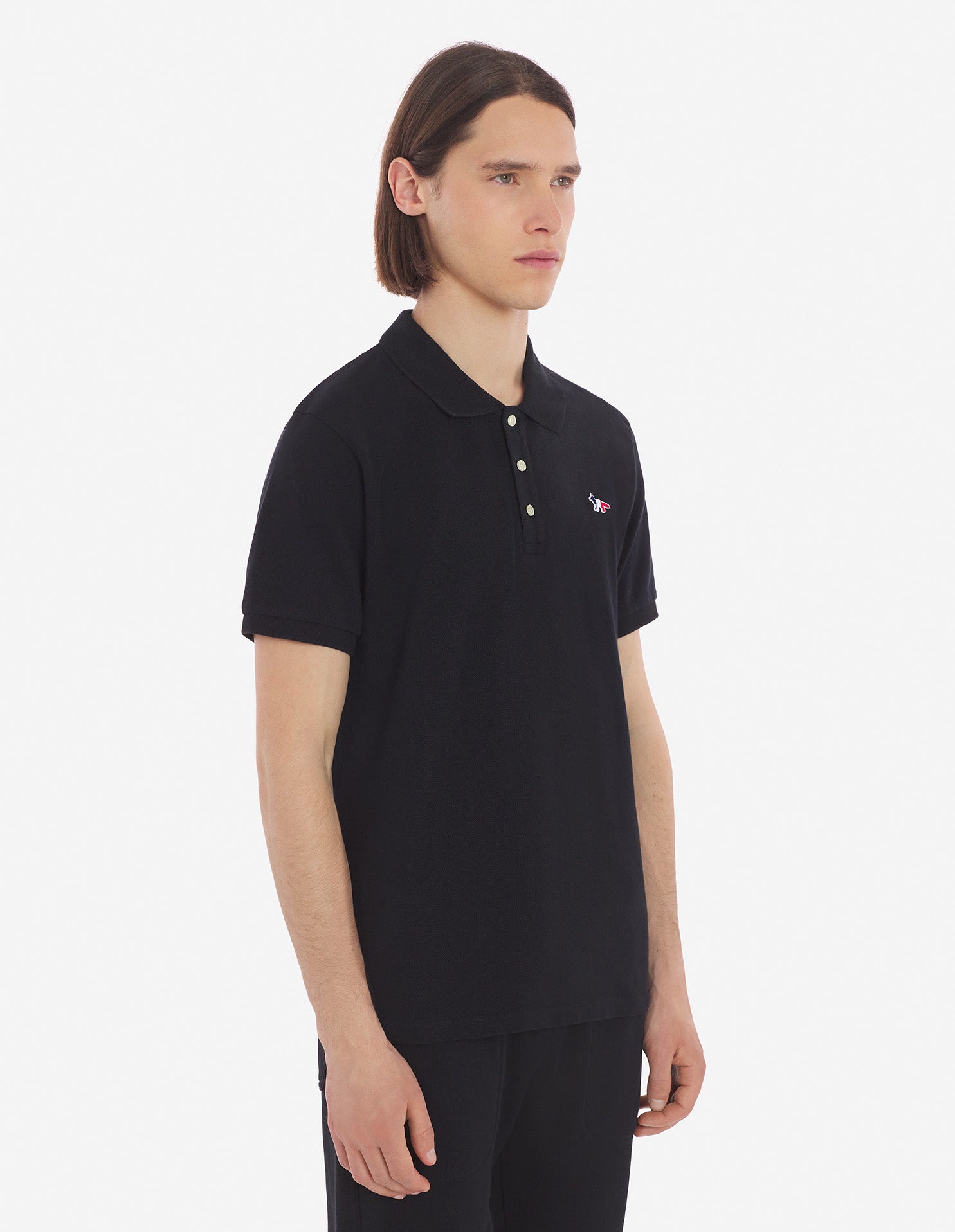 Mens | Tricolor Fox Patch Classic Polo | Black