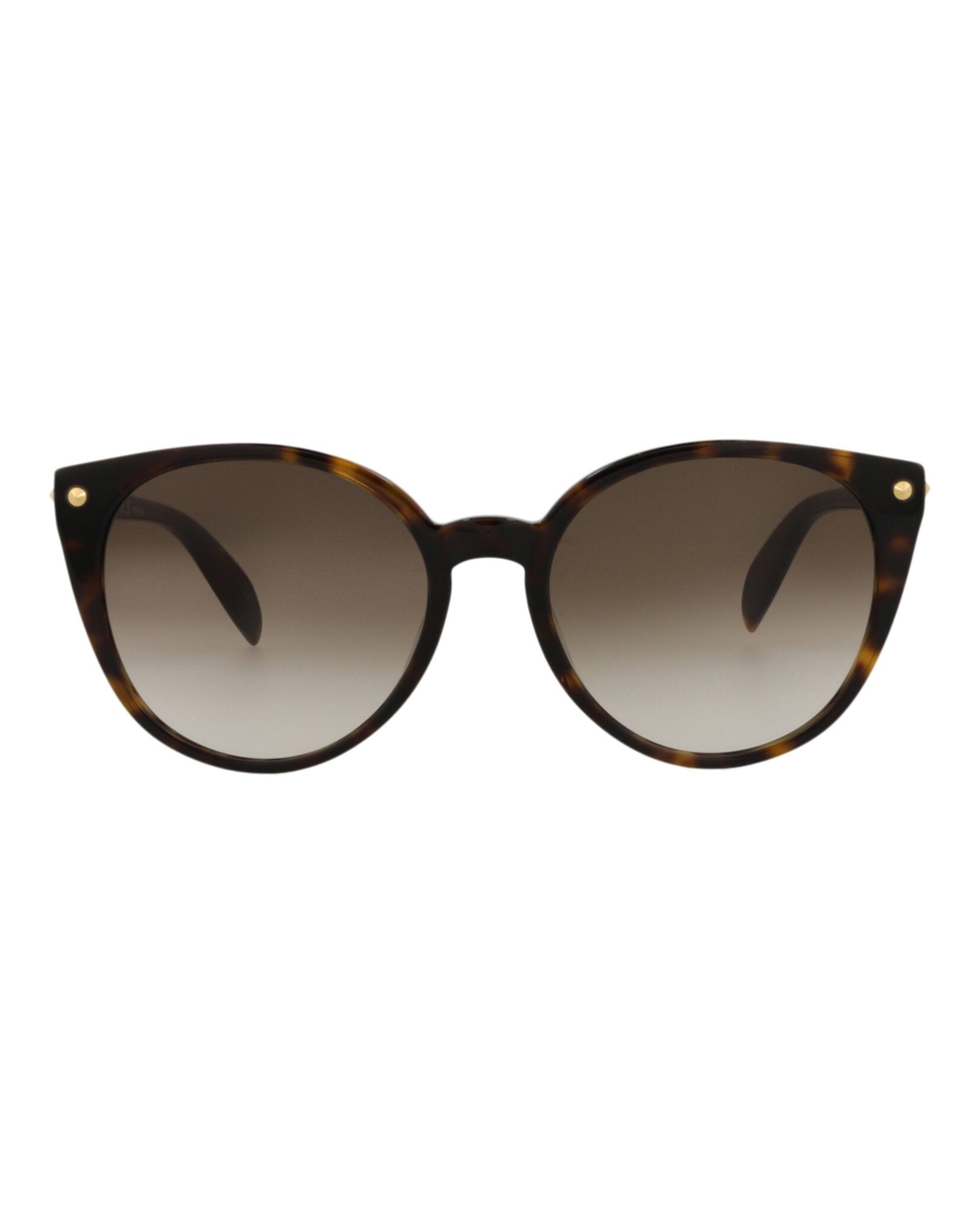 Alexander McQueen | Women | Round Acetate Sunglasses | Avana