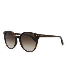 Alexander McQueen Round Acetate Sunglasses | Havana