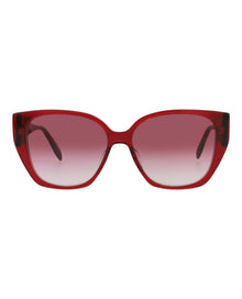 Alexander McQueen | Women | Cat Eye Acetate Sunglasses | Burgundy