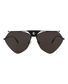 Alexander McQueen | Unisex | Aviator Metal Sunglasses | Black