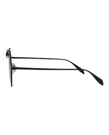Alexander McQueen | Unisex | Aviator Metal Sunglasses | Black