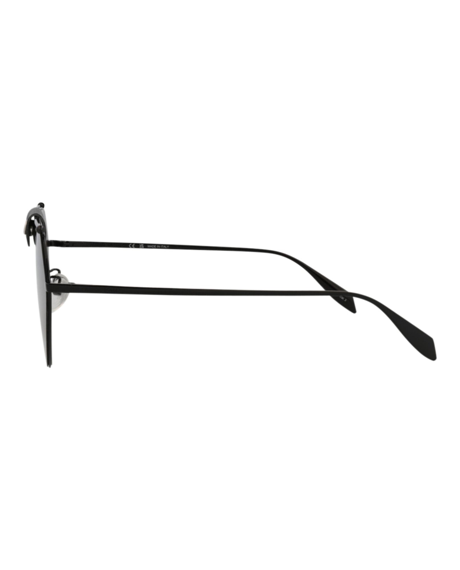 Alexander McQueen | Unisex | Aviator Metal Sunglasses | Black