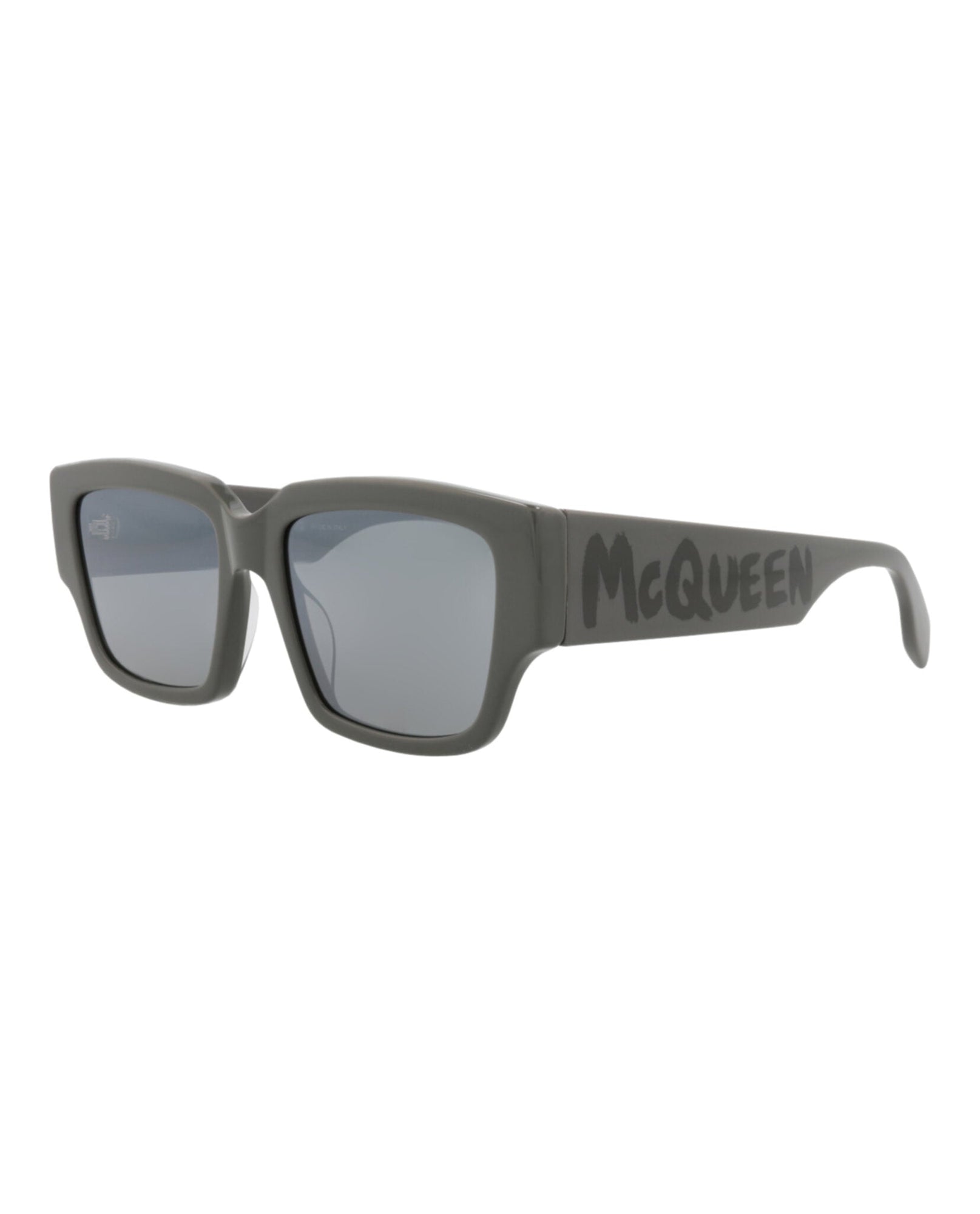 Alexander McQueen | Men | Square Recycled Acetate Sunglasses | Grey