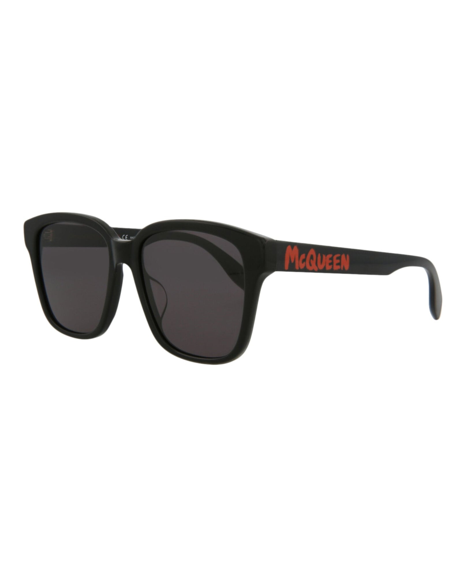 Alexander McQueen | Women | Square Acetate Sunglasses | Black