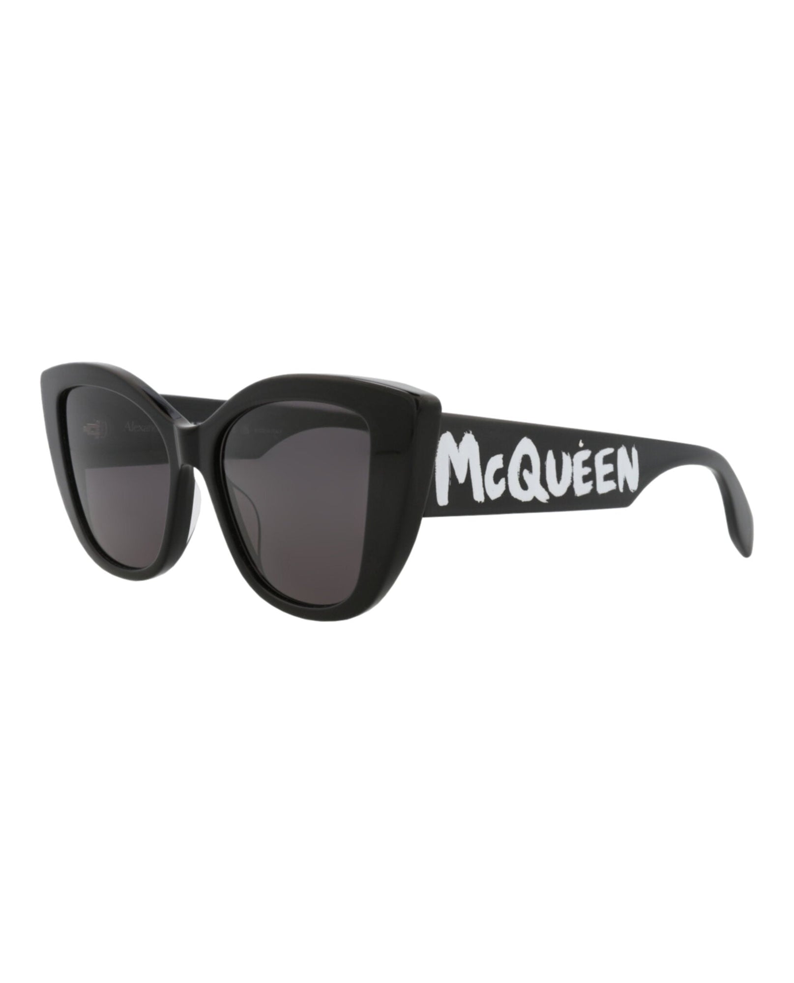Alexander McQueen | Women | Cat Eye Recycled Acetate Sunglasses | Black