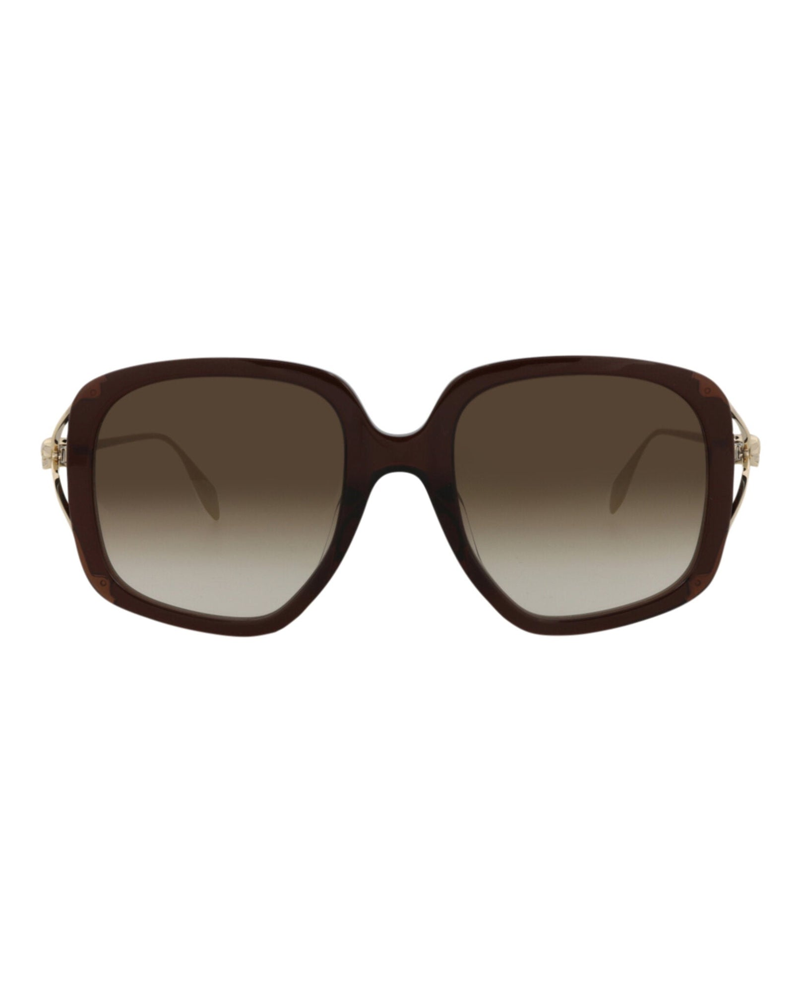 Alexander McQueen Square Acetate Sunglasses | Brown