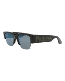 Alexander McQueen | Unisex | Square Recycled Acetate Sunglasses | Black