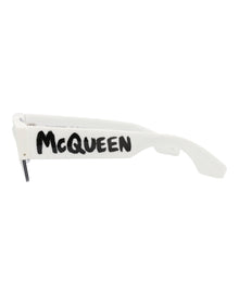 Alexander McQueen | Unisex | Square Recycled Acetate Sunglasses | White