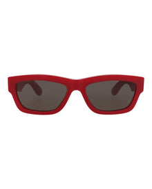 Alexander McQueen | Unisex | Square Recycled Acetate Sunglasses | Red