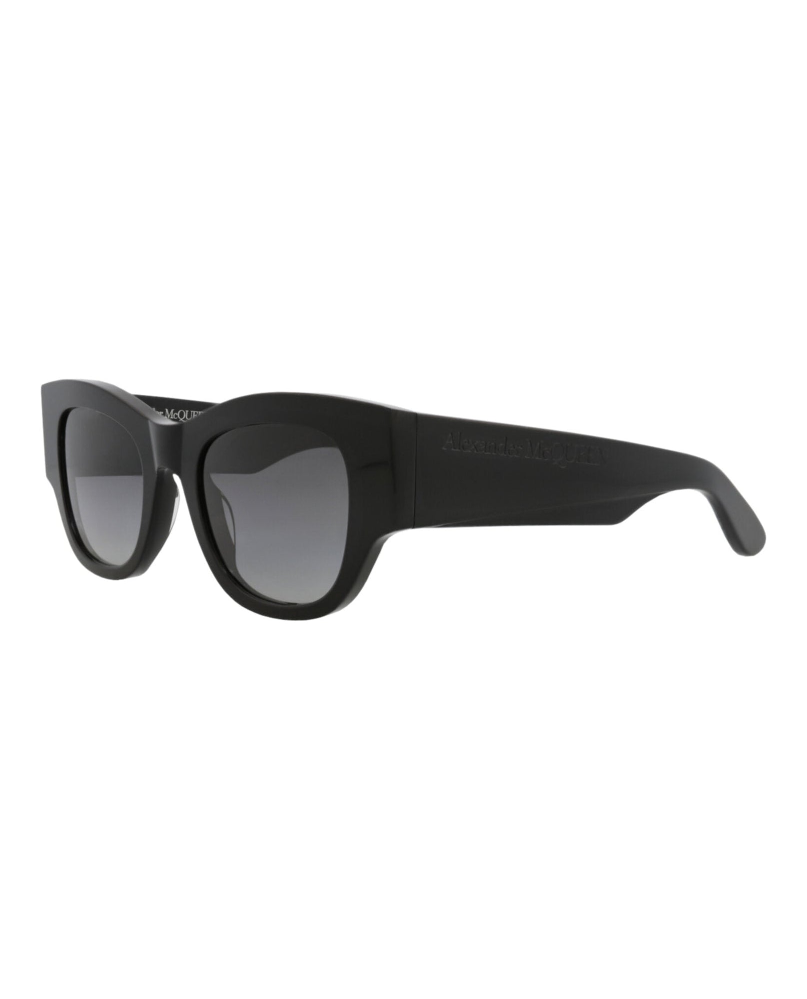 Alexander McQueen | Women | Square Recycled Acetate Sunglasses | Black